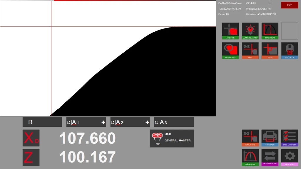 Eyeray Main Screen