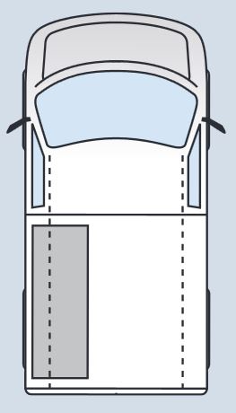 Shelf position in van