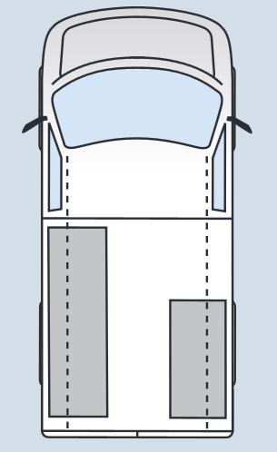 Shelf position in van