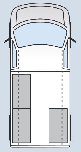 Shelf position in van