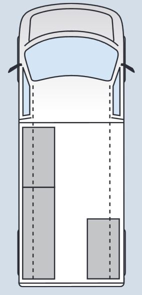 Shelf position in van