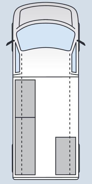 Shelf position in van