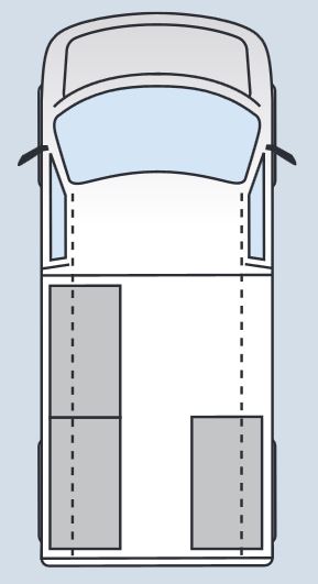 Shelf position in van