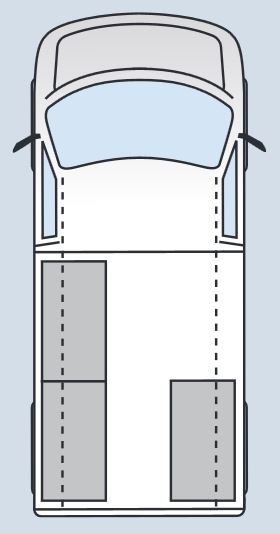 Shelf position in van