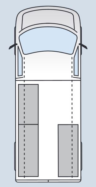 Shelf position in van