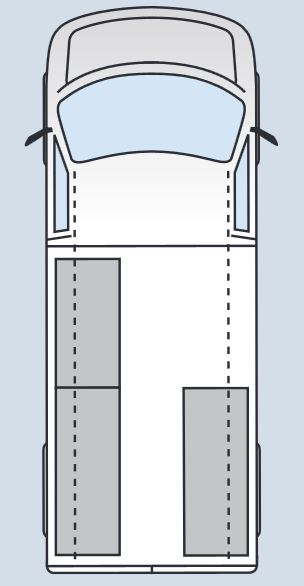 Shelf position in van