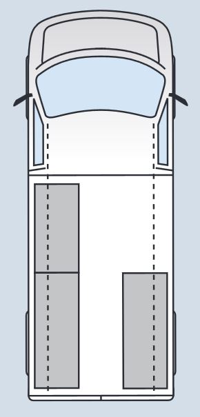 Shelf position in van