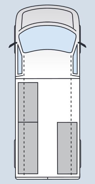 Shelf position in van