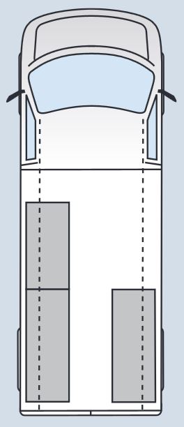 Shelf position in van