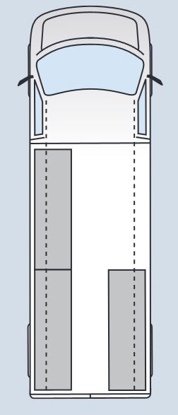 Shelf position in van