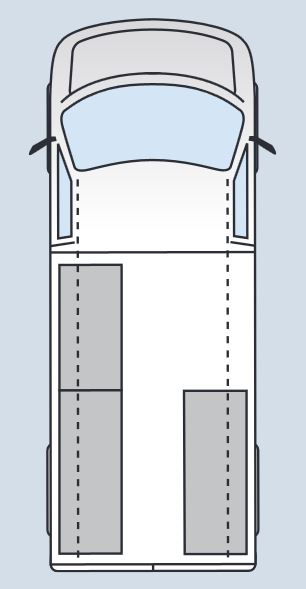 Shelf position in van