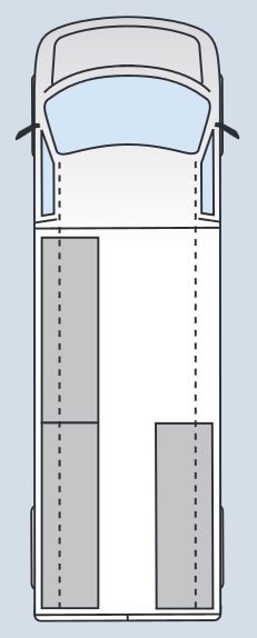 Shelf position in van