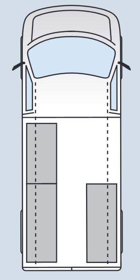 Shelf position in van