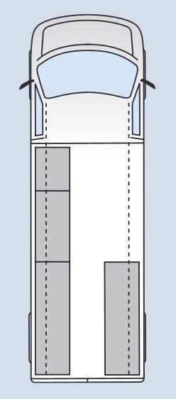 Shelf position in van